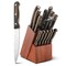 SKUSHOPS 15 Pieces Stainless Steel Knife Block Set with Ergonomic Handle